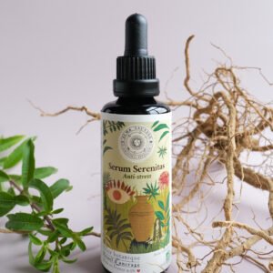 Elixir anti-stress adaptogène pour le calme, la détente et la sérénité, cedrón verveine citronnelle Aloysia citrodora scutellaire skullcap Scutellaria lateriflora ashwagandha Withania somnifera toronjil Mélisse Melissa officinalis tulsi basilic sacré Ocimum tenuiflorum gotu kola Centella asiatica jiaogulan herbe de l'immortalité Gynostemma pentaphyllum