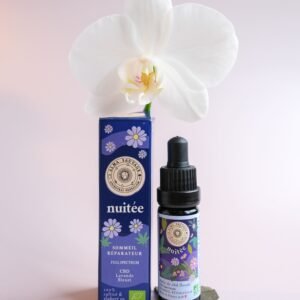 Huile de cbd bio française Nuit Sommeil Insomnie lavande bleuet full spectrum spectre complet entourage naturelle Made In France