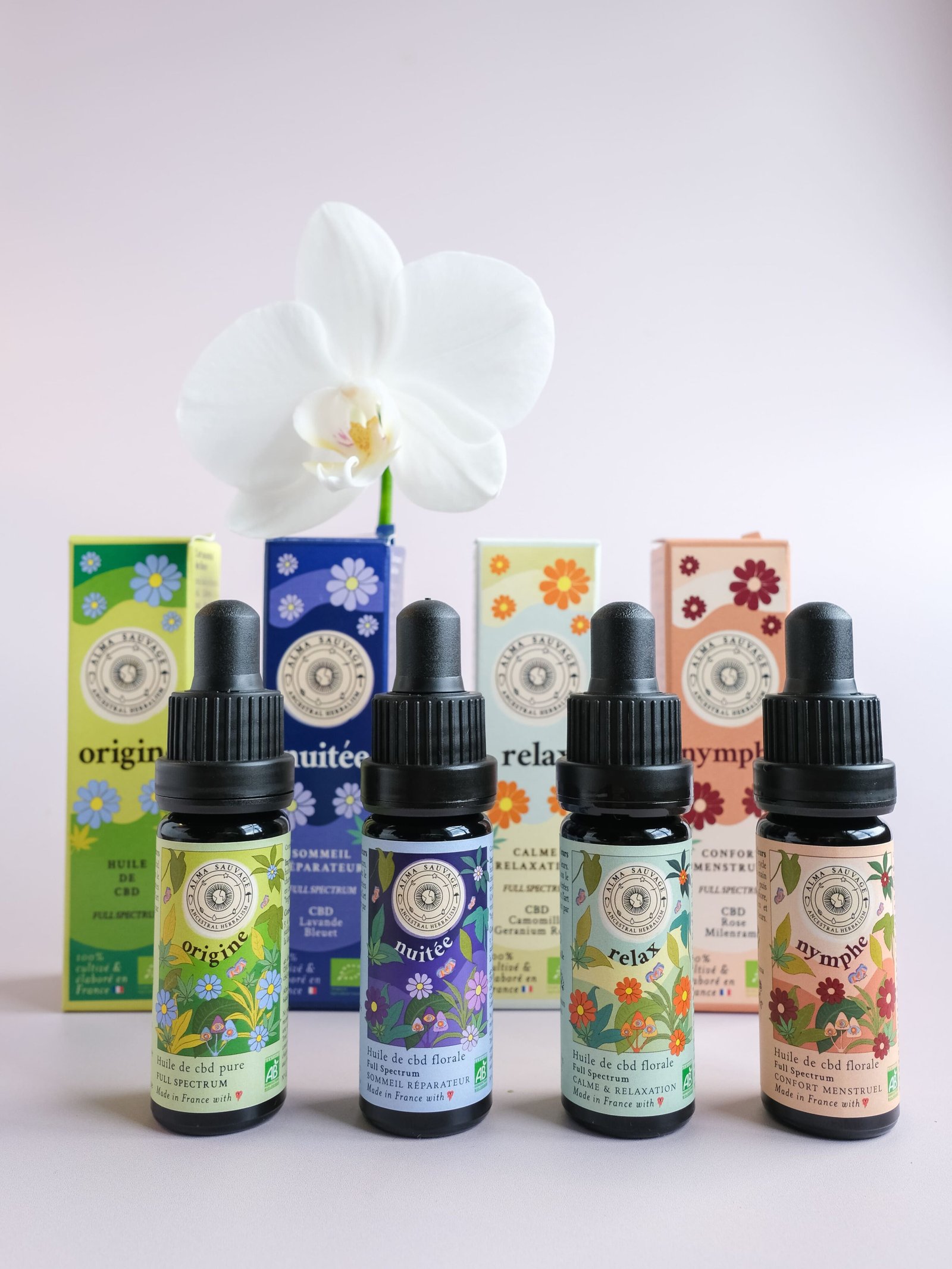 Huile de cbd bio française Relaxant Anti-douleur récupération musculaire Stress Détente Douleurs de règles cycle menstruel Nuit Sommeil Insomnie full spectrum spectre complet naturelle