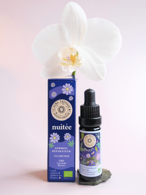Huile de CBD Nuitée Nuitée | Huile sublinguale CBD + Lavande + Bleuet